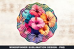 Flowers Wind Spinner Sublimation Design Product Image 1