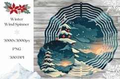 Christmas Wind Spinner, Winter Forest Wind Spinner Design Product Image 1