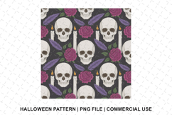 Halloween Skull Pattern Png | Sublimation | Digital Paper Product Image 1