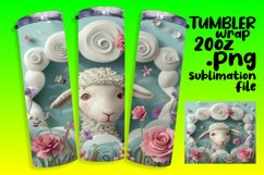 3D Hole in Wall Funny Animals Tumbler Wrap Product Image 1