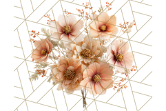 Fall Flower Bouquets Clipart PNG, Autumn Floral Clip Art Product Image 3