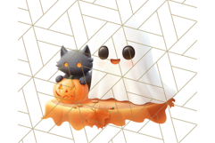 Cute Halloween Ghost Clipart PNG, Ghost and Friends Holiday Product Image 3