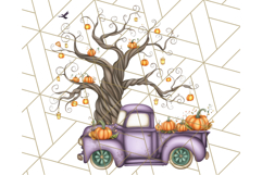 Halloween Cottagecore Truck PNG Clipart, Fall Style Clip Art Product Image 3
