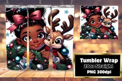African American Festive Tumbler Wrap 20oz PNG Product Image 1