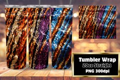 3D Sublimation Tumbler Glitter Cheetah 20oz Product Image 1
