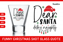 Funny Christmas Shot Glass Quote SVG | Define Naughty Product Image 1