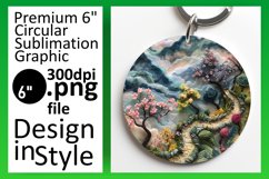Enchanting 3D Landscape Round Design Product Image 1