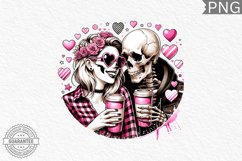 Valentine&#039;s Day Skeleton PNG - Valentine Clipart Sublimation Product Image 1