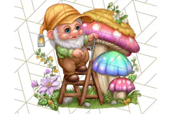 Gnomes at Work Clipart PNG, Cute Gnomes PNG Illustration Product Image 3