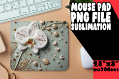 Radiant Mouse Pad Sublimation PNG, 3D Flower Product Image 1