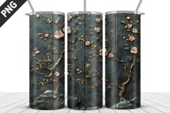 Flowers Tumbler Wrap | Sublimation Design | Tumbler PNG Product Image 1