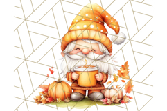 Fall Gnome PNG Clipart, Cute Autumn Gnomes with Pumpkins Product Image 3