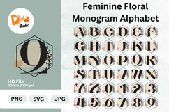 Feminine Floral Monogram Alphabet Product Image 1