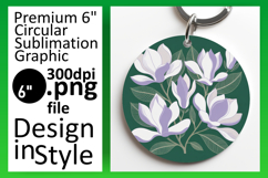 Trendy Round Design for Sublimation , Flowers Product Image 1