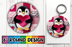 Cozy Round Keychain Magic, Valenines Animals Product Image 1