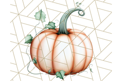 Fall Pumpkin Clipart PNG, Autumn Pumpkins, Jewel Tones Png Product Image 3