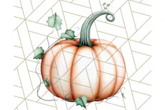 Fall Pumpkin Clipart PNG, Autumn Pumpkins, Jewel Tones Png Product Image 3