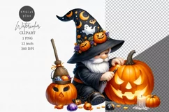 Halloween clipart, Gnome clipart, Autumn clipart Product Image 1