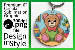 Creative Circle Design for Sublimation , Cute Bear Product Image 1