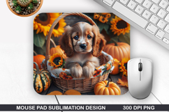 Halloween Dog Mouse Pad Sublimation, Halloween Mouse Pad PNG Product Image 1