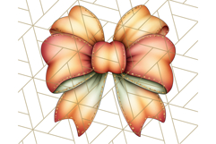 Fall Bow Clipart, Autumn Hair Bows PNG, Fall Ribbon Png Product Image 3
