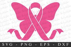 PInk Ribbon PNG | Breast Cancer Awareness Png Product Image 1
