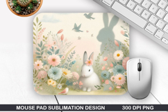 Flowers Mouse Pad Sublimation, Spring Mouse Pad PNG Design Product Image 1