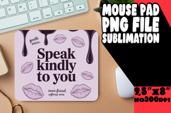 Blissful MOUSE MAT PNG Style, Girl Quote Product Image 1