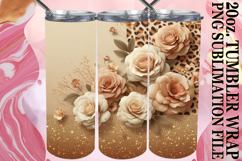 Uplifting Vibes 20oz tumbler wrap, Leopard Prints Product Image 1
