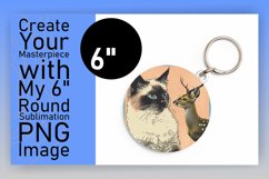 Playful Feline Sublimation: Keychain &amp; Coaster Variety Product Image 1