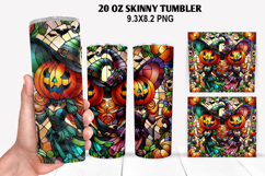 Skinny Tumbler 20oz Wrap Design,Halloween Tumbler PNG Design Product Image 1