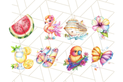 Tropical Summer Clipart Beach, Drinks And Fun Png, Vacation Product Image 3
