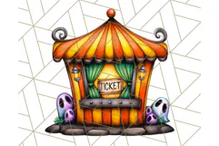Halloween Buildings Clipart PNG, Haunted Houses Art Product Image 3