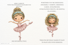 Whimsical Ballet Girl Clipart Product Image 2