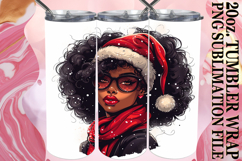 Whimsical nights 20oz tumbler wrap, Xmas Girl Product Image 1