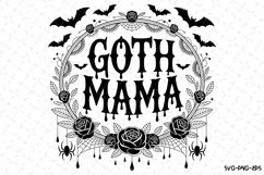Goth Mama Svg | Halloween Svg | Svg Cut Files Product Image 1