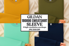 Gildan 18000 Sleeve Mockup, Cozy Crewneck Sleeve Mockup Product Image 1