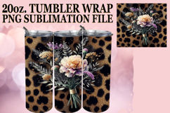 Dreamy vibes 20oz tumbler wrap, Leopard Prints Product Image 1