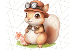 Vintage Steampunk Forest Animal PNG Clipart for Sublimation Product Image 5