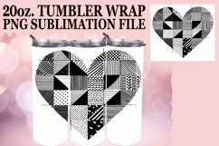 Romantic Love Heart Tumbler Wrap - Sublimation Product Image 1