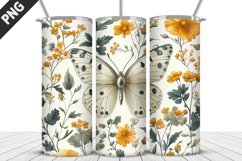 Butterfly 20 oz Tumbler Design|Butterfly Flower Tumbler Wrap Product Image 1