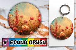 Springtime Blossom Pattern Keychain &amp; Coaster Assortment Product Image 1