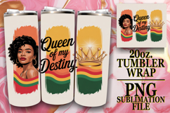 Blissful Dreams 20oz tumbler wrap, Juneteenth Product Image 1
