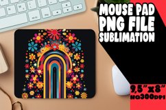 Noir Fusion: Sublimation Mouse Pad Art on Black Canvas Product Image 1