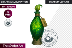 Magical Potion Bottles PNG, Fantasy Witchcraft Clipart witch Product Image 1