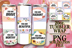 Enchanted reflections 20oz tumbler wrap, Quote Product Image 1