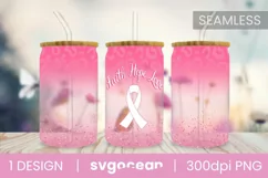 Breast Cancer Can Glass | PNG | 16 Oz | 20 Oz Libbey Glass Product Image 1