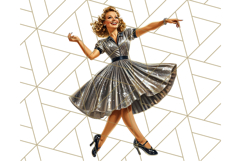 Vintage Glamorous Christmas Party Clipart PNG, Holiday Png Product Image 3
