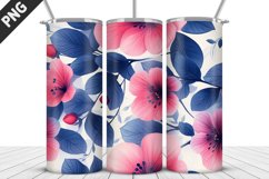 Flowers Tumbler Wrap | Sublimation Design | Tumbler PNG Product Image 1