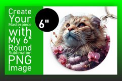 Quirky Cat Lover&#039;s Delight Sublimation Circle Design Product Image 1